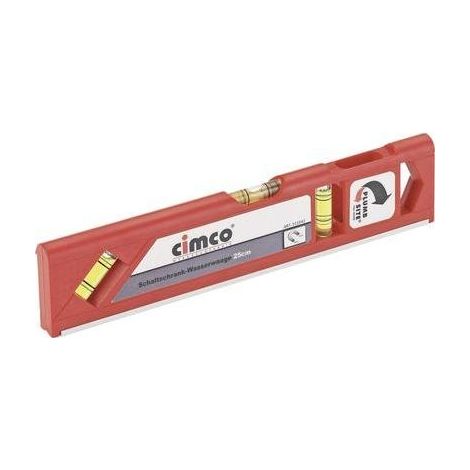 Cimco 211542 Nivel de burbuja negro 25 cm preciso