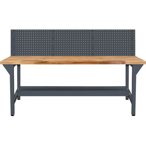 ADB Werkbank Werktisch Profi 2000 mit Lochwand Ablageboden L2000xB750xH850mm (1/4)