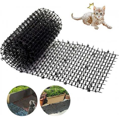 Jardinage Chat Scat Mat Tapis Répulsif Anti-Chat Avec Des Bandes De Piquants Spikes Sangles Garder Le Chat Chien à L'écart De Creuser,400X28CM (1/5)