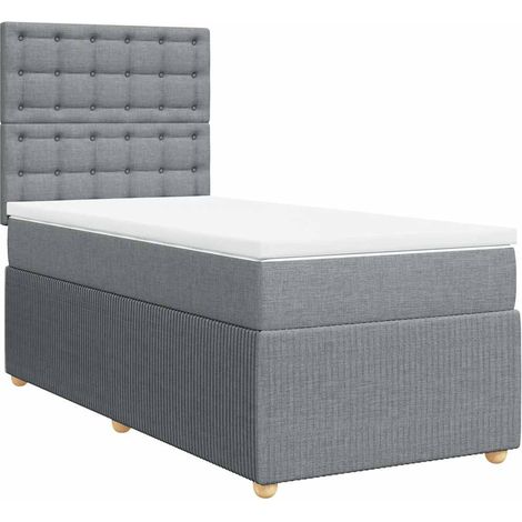 Maison Exclusive - Boxspringbett mit Matratze Hellgrau 80x200 cm