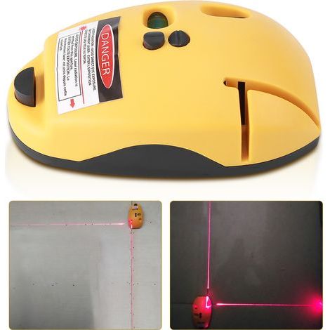 Infrarot-Laser-Nivelliergerät mit 2 vertikalen und horizontalen Kreuzlinien, Winkelmesser, gelber Libelle, professionelle Präzision für Baustellen und Heimwerkerprojekte (1/5)