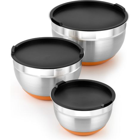 Set 4 Boles BRA Efficient A273011 Acero Inoxidable 18/10 y Base Antideslizante
