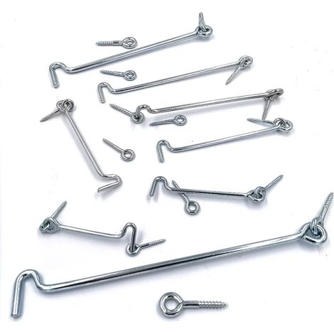 GANCIO PER PERSIANA ZINCATO CON OCCHIOLO  LUNGHEZZA TOTALE 80 MM - DIAMETRO GAMBO 3.5 MM (1/2)