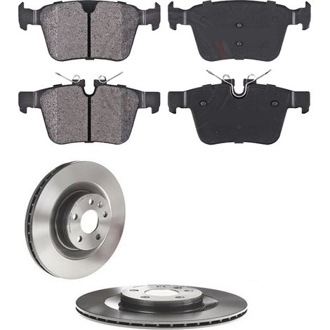 KIT FRENI POSTERIORI compatibile con VOLVO S90 II (234) - DISCHI + PASTIGLIE OEM: P 86 029 , P 86 030 / 18567 , 18588 /SOSTITUZIONE DIRETTA/BASSA POLVERE/SILENZIOSO