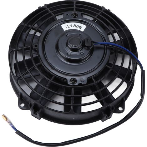 Elektrischer 12V- und 80W-Lüfter mit geraden Schaufeln, axialem Schub und schlankem Profil für den Ladeluftkühler von Klimaanlagen. (1/5)