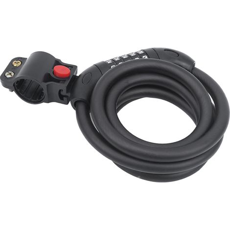 Antivol portable de 1,5 m pour frein à disque de VTT, code à cinq chiffres (1/5)