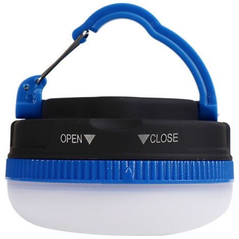 FENOPLASTICADirigéLampe de camping d'urgence, lampe de tente lumineuse et multifonctionnelle, bleue, fonctionnant sur piles (1/5)