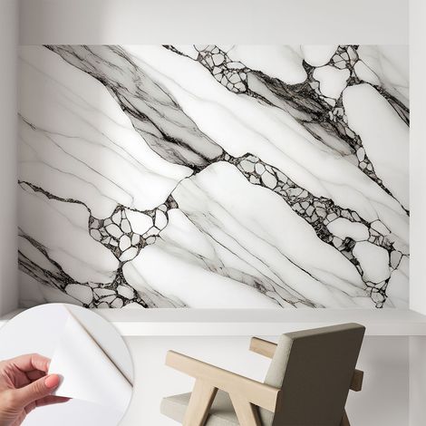 Papier peint autocollant adhésif avec imprimé motifs uniques apparence moderne Motif en pierre 104x70 cm (1/5)