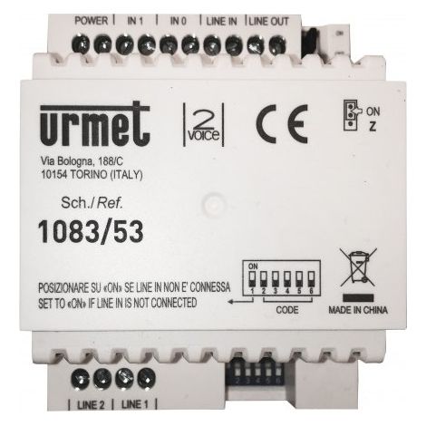 Interface 2 platines 2 Colonnes 2VOICE 4 Din URMET 1083/53