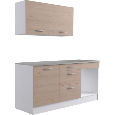 Cocina Modular Eko Completa con Diseño Reversible Color Roble Jackson 180 cm (1/4)