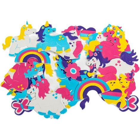 Adesivi in schiuma a forma di unicorno 28 pezzi