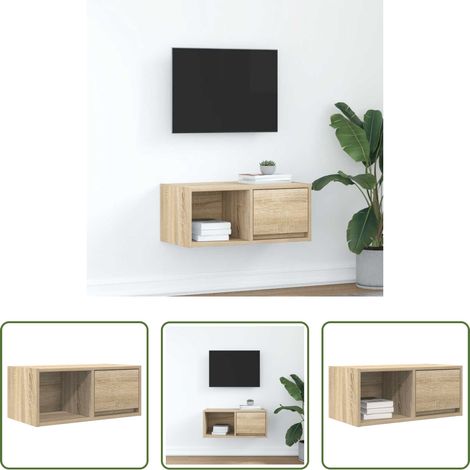 Holzwerkstoff - TV-Schrank Sonoma-Eiche 60x31x25,5 cm Holzwerkstoff (1/5)