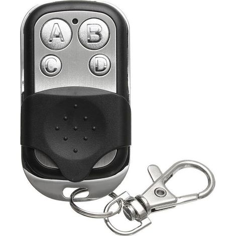 Télécommande de porte de garage métallique 4 boutons 433 MHz avec copie de code tournant (1/4)