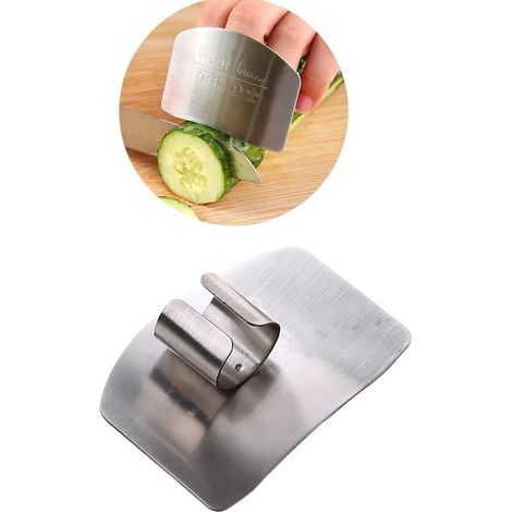 1 Pièce Garde-doigt, Acier Inoxydable, Anneau Réglable 1,8 Cm, Protection Cuisine, Pour Découpe Légumes (1/5)