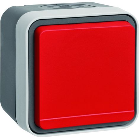 cubyko PC Schuko saillie rouge - HAGER 47403521