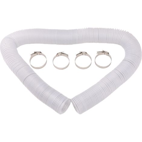Tuyau anti-poussière PVC transparent 300cm diamètre 50mm collecte fumée avec 4 pinces atelier (1/5)