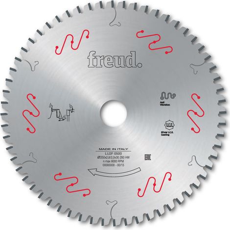 Sägeblatt für Platten aus Holz, Verbundwerkstoffen und Kunststoff FREUD - Ø216 2,8/2 AL30 Z60 BA - F03FS04972 -LU2F 0300