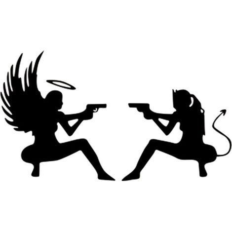 Autoaufkleber Cartoon Design Schwarze Frau Strapazierfähiger