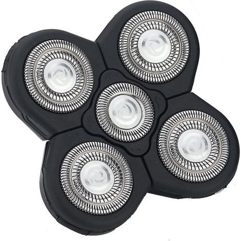 Têtes de rechange pour rasoir électrique pour hommes 5 en 1, tête de coupe flottante lavable et remplaçable (noir - 1 pièce) (1/5)