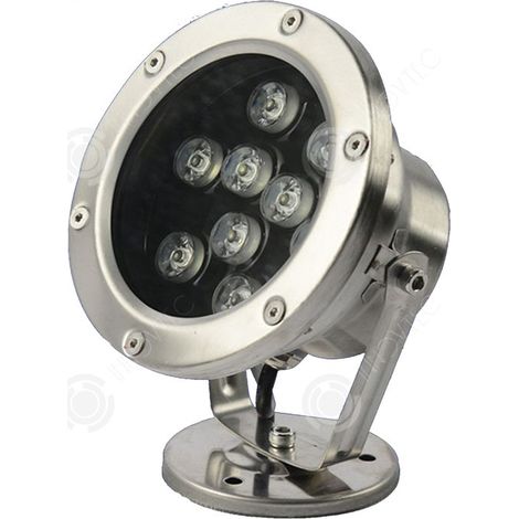 Lumière piscine 9W lumière sous-marine lampe de piscine acier inoxydable projecteur coloré eclairage de fontaine eclairage (1/4)