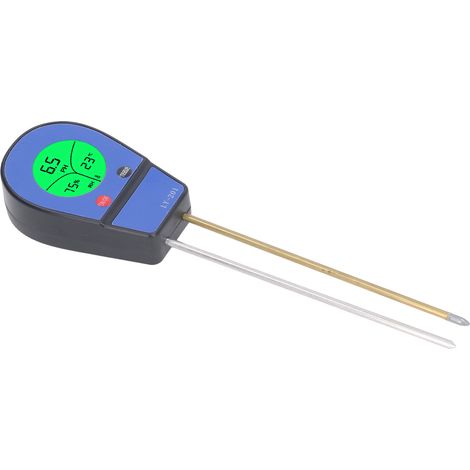 Bodentester mit LED-Anzeige, pH-Meter für Pflanzen, Feuchtigkeits-, Säure-, Alkalitäts- und Temperaturmesser, Diagnosewerkzeug für den Gartenbau (1/5)