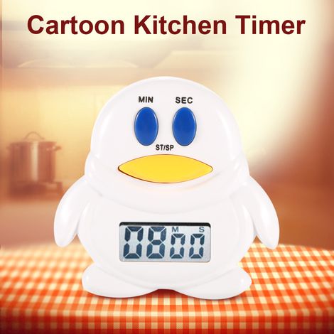 Minuteur de cuisine électronique LCD à compte à rebours, mignon et en forme de pingouin Pingouin (1/5)