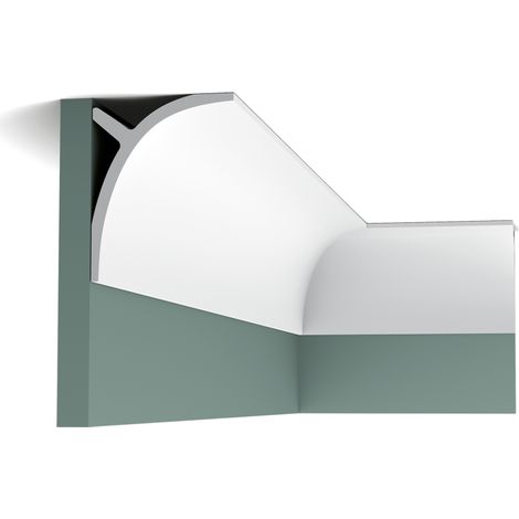 Orac – Corniche contemporaine C991 – Polyuréthane – Longueur 200 cm – Hauteur 11 cm – Profondeur 14 cm – Éclairage indirect (1/5)
