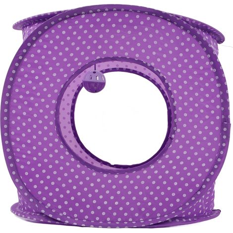 Tunnels pour chats, lit labyrinthe pliable d'intérieur avec balles pour chiot, chaton, lapin (1/5)