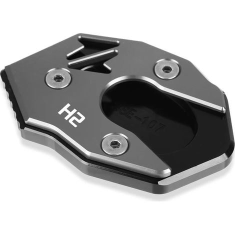 (Logo H2 gris) Rehausse de béquille latérale pour moto, compatible avec KAWASAKI N-in-ja H2 SX SE 2021 2022 2023 H2SX H2SE maxpower (1/4)