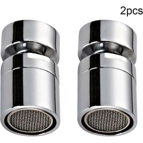 Aérateur de robinet de cuisine rotatif à 360° en 2 pièces, adaptateur à filetage extérieur M22 de 22 mm, chromé, anti-éclaboussures, accessoire de robinetterie. (1/5)