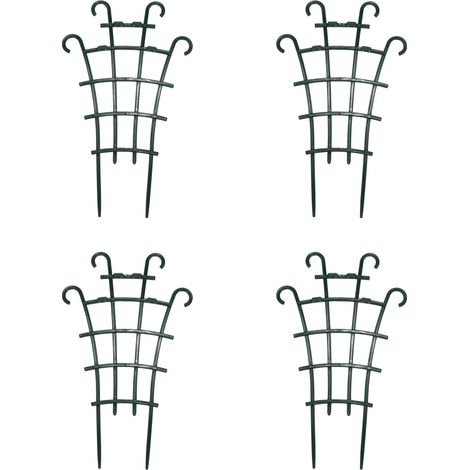 Tuteur et Treillis pour Plantes Grimpantes, Lot de 4 Supports Empilables, Résistants à l'usure et Réutilisables pour Intérieur et Extérieur