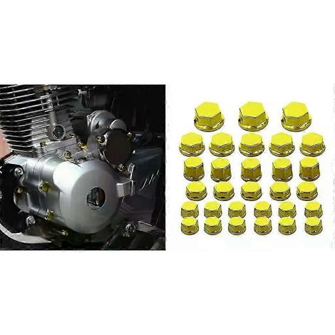 30-teiliges Set Motorradmuttern-Schraubenabdeckungen, passend für Yamaha, Kawasaki, Honda, Honda Gold-JXLGV (1/5)