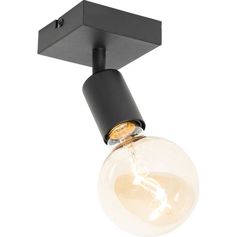QAZQA Faretto da soffitto/parete facil - Moderno - Acciaio - Nero - Quadrato Max. 1 x Watt