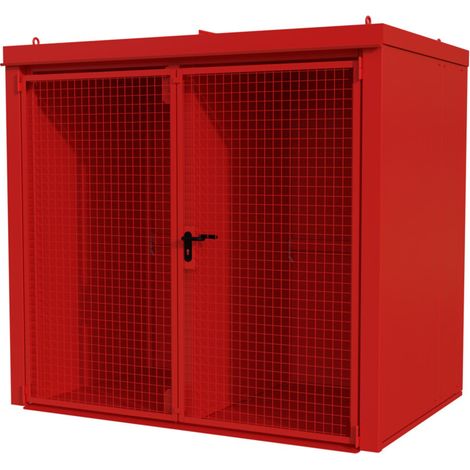 Bauer Südlohn Conteneur pour bouteilles de gaz GFC-B/W M3, peint, rouge feu (1/2)