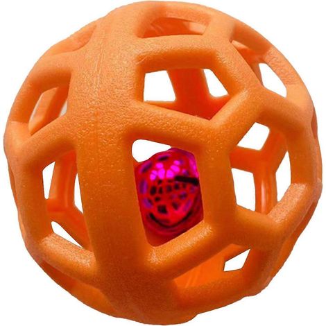 Dog Hollow Ball Toy Fun Interactive Bite Resistance Chewing Pet Toy Ball for Dogs Cats Pets ,Orange (1/5)
