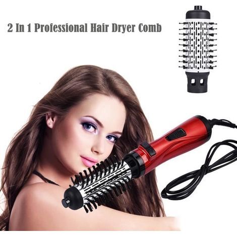 Brosse soufflante rotative tournante à brushing - 1000 Watts - 2 têtes - Air chaud/froid - 2 vitesses (1/4)