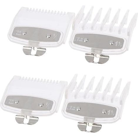 4 Pièces Sabots de Précision pour Tondeuse à Cheveux, accessoires tondeuse cheveux en peignes métalliques de précision, 1,5 mm à 6 mm, pour Coiffure et Domicile (1/5)