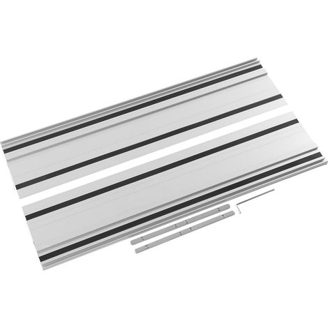 Guide de coupe pour bois, rail en aluminium anodisé antidérapant, glissière de scie circulaire avec connecteur, précision de coupe, accessoire de menuiserie (1/5)