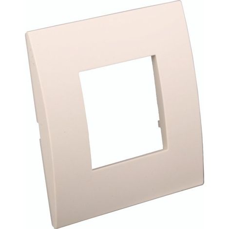 Placca serie Venus, 2 moduli, plastica, sabbia, compatibile con serie Vimar Arkè - Ettroit VA83209 (1/3)