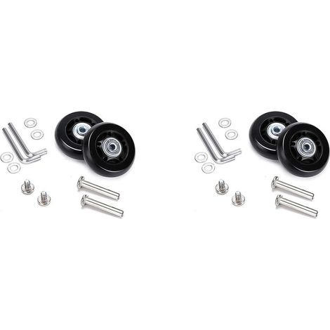 Roues de Rechange pour Valise à Bagages 60 mm x 18 mm, Kits de Réparation de Roulements de Roulettes Pivotantes En Caoutchouc, 2 de 4 (1/5)
