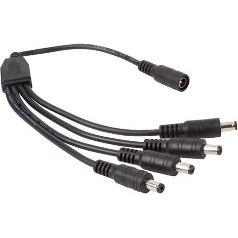 Répartiteur cc avec 4 x connecteur male - 1 x connecteur femelle