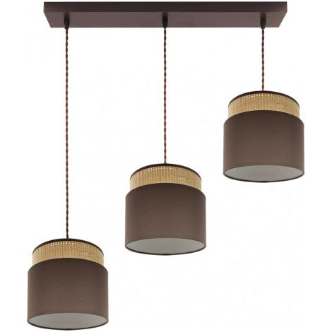 Regleta Kandy 3xe27 Natural/marron Regx68x19 Cm (1/4)
