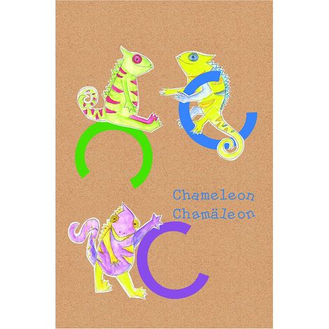 Tableau Mural Komar ABC Animal Caméléon (1/4)
