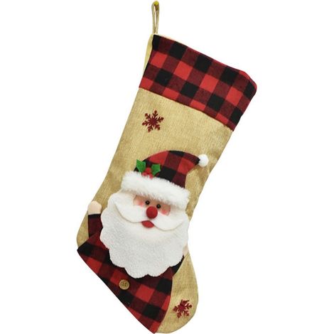 Chaussette De Noël - Tricotée À La Main - Pour Cheminée Décoration Intérieure - Capacité Standard - Lot De 1