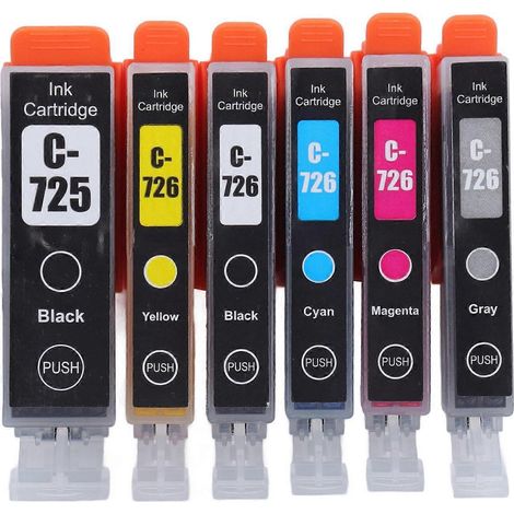 ABS-Tintenpatrone mit Tinte für PIXMA IP4870, IP4970 und IX6560 Drucker (Schwarz, CMY, GY)