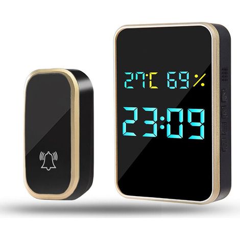 Wireless Doorbell, No Battery Required, IP45 Waterproof Electronic Doorbell Kit, 38 Melodies, 4 Volume Levels YMYNY
