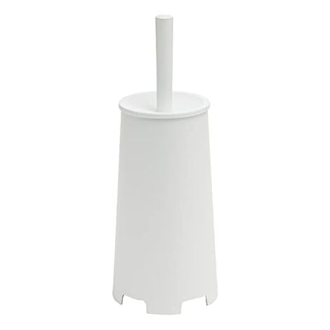 Gedy G-Oscar WC da appoggio Colore Bianco Lucido, 35X13X13 CM Peso 0,396 kg, scopino Bagno con setole Realizzato con Resine termoplastiche, Anni di Garanzia 2, Design R&S, Unica (1/4)