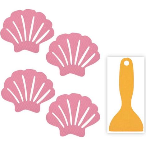 Autocollants antidérapants à motif de roses, 24 pièces par paquet, adaptés aux baignoires et salles de douche. (1/5)