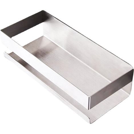 Étagère douche auto-adhésive SUS304 sans perçage, panier inox pour salle de bain (1/4)