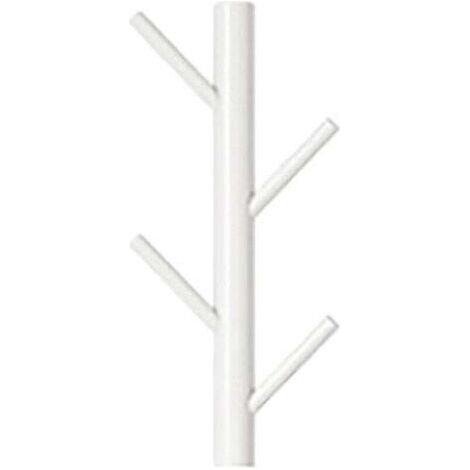 Wooden Wall Coat Rack Branch Design Modern Vertical Wall Mounted Decorative Wooden Hooks White (1/4)